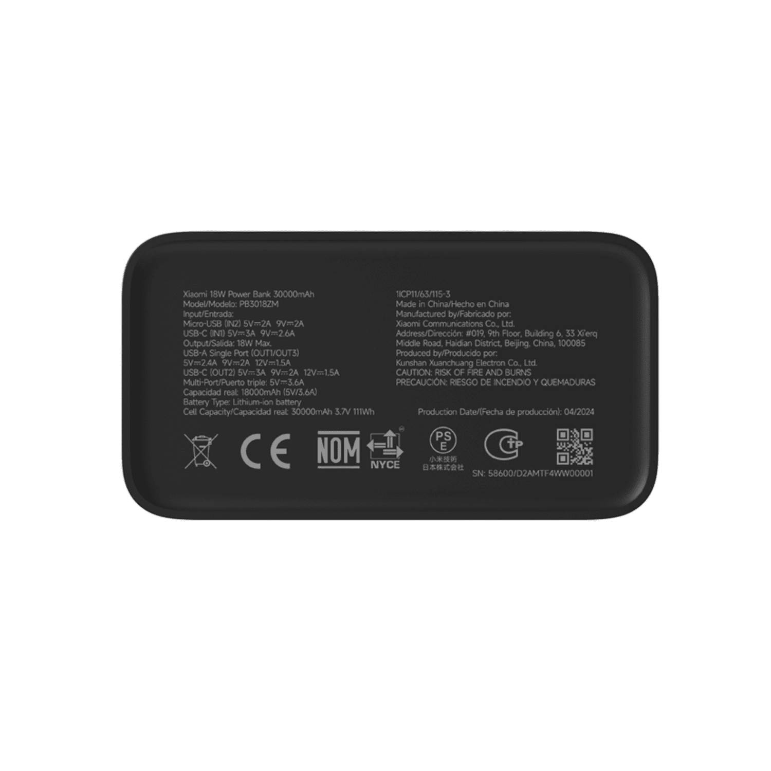 Xiaomi 18W Power Bank 30000mAh GL – Obrázok 5